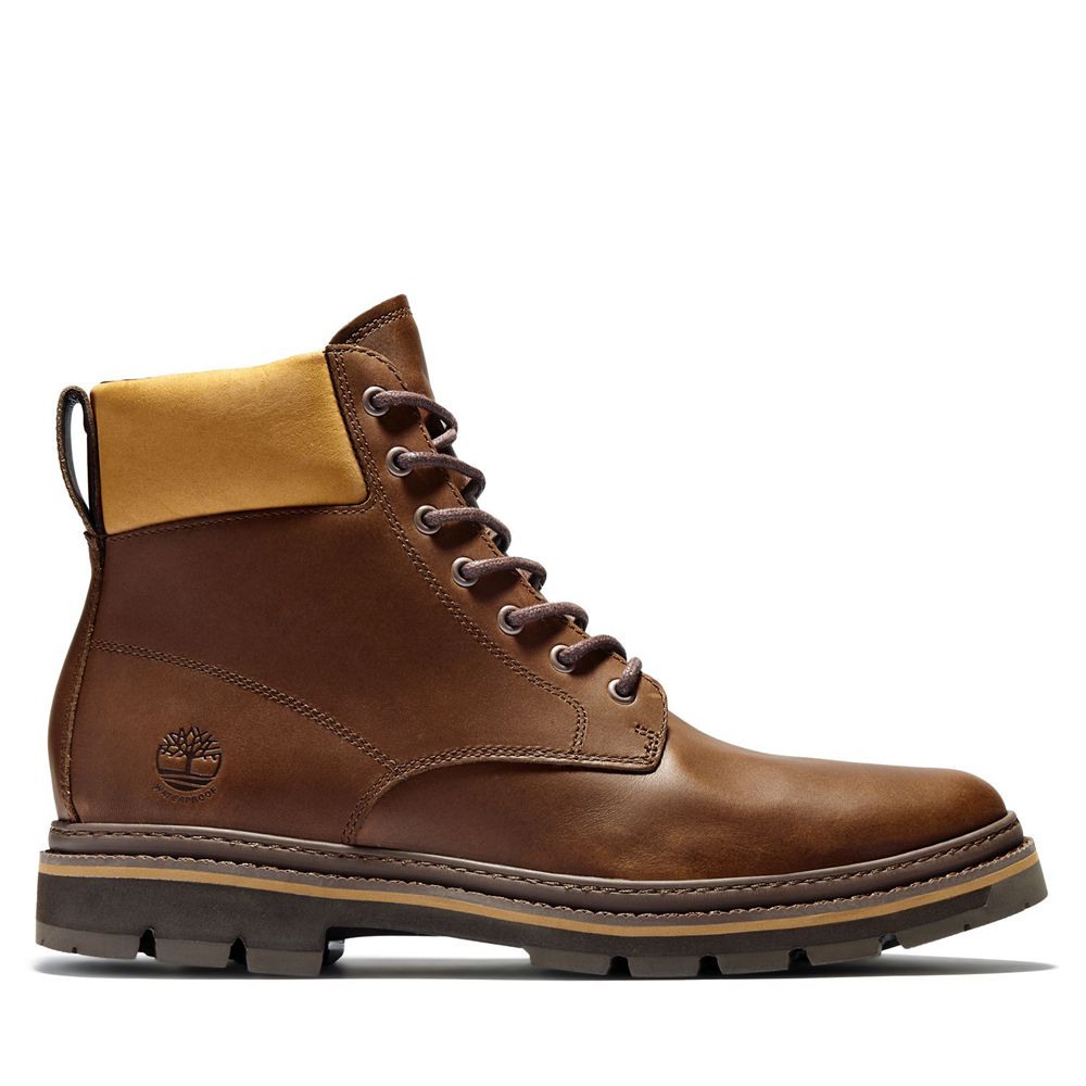 Botas de Nieve Timberland Hombre Port Union Waterproof Plain-Toe Marrones - Chile CWI-516394